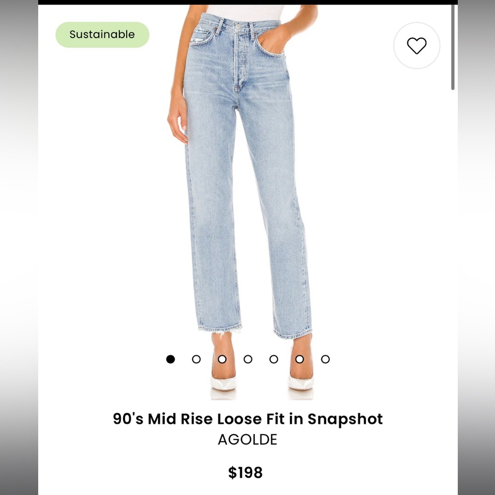 Agolde 90's Mid Rise Loose Fit in Snapshot